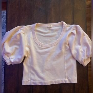 Light yellow Puff Sleeve Top